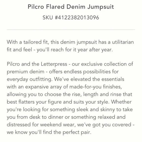 Pilcro by Anthropologie White Denim Stretch Jumpsuit XS Size 0 - Picture 9 of 10